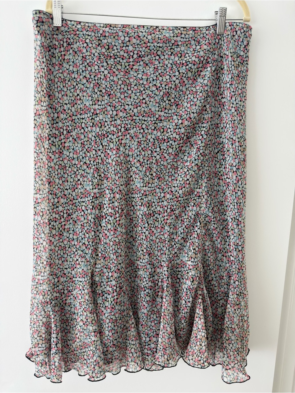 East 5th Pink & Mint Dot Midi Skirt - Size 18